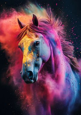 Horse Colorful Powder