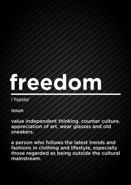 freedom defintion text art