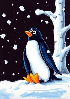 Winter Penguin Meme