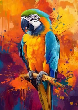 Beautiful Parrot painting