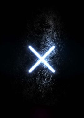 X WHITE NEON