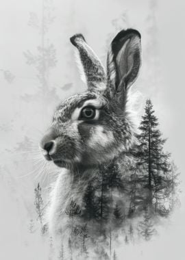 Hare portrait