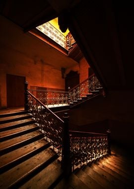 Forgotten brown staircase