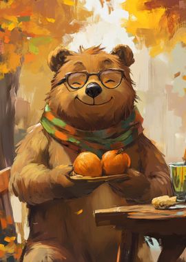 Bears Autumn Painting