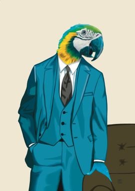 Parrot in a suit