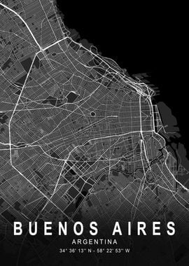 Buenos Aires Dark Map