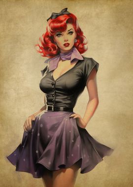 Vintage Pinup Girl No7