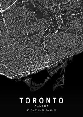 Toronto Dark Map