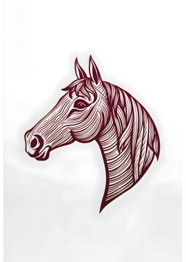 Horse head illustration