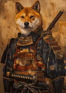 Japanese Dog Samurai