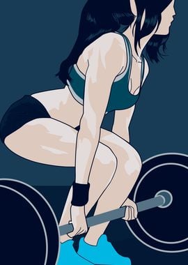 Woman Lifting Weights