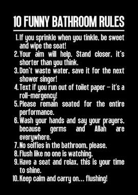 Funny Bathroom Rules