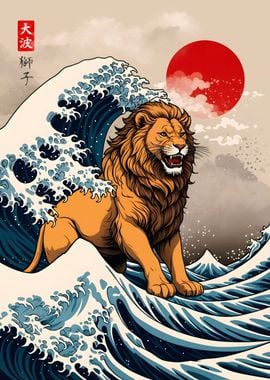 Lion Great Wave