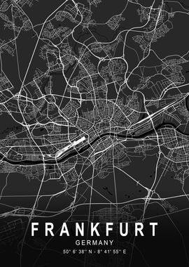 Frankfurt Dark Map