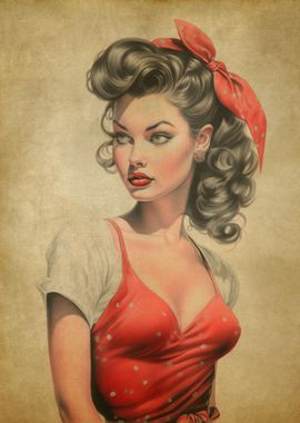 Vintage Pinup Girl No10