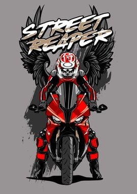 Street Reaper Motorcycle Illustration