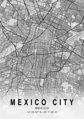 Mexico City Light Map