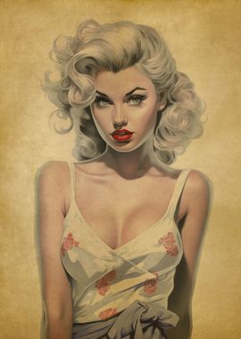 Vintage Pinup Girl No9