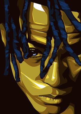 Digital Portrait with Dreadlocks Of xxxtentacion