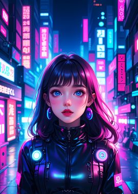 Anime Neon Girl