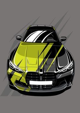 M4 Sport Car Illustration