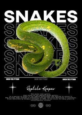 Green Tree Python Poster