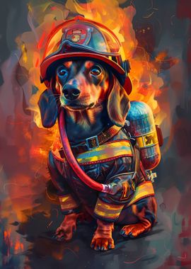 Firefighter Dachshund