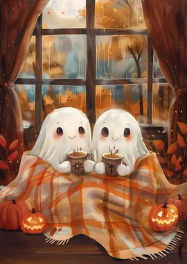 ghost couple cozy autumn