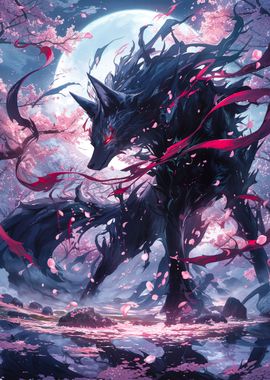 black kitsune sakura