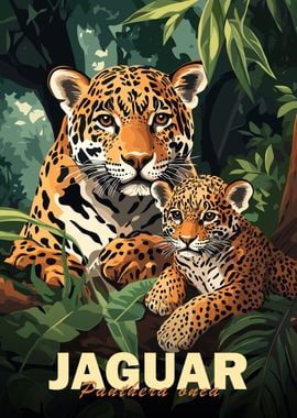 Jaguar Family Poster