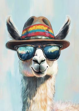 Cool Llama in Sunglasses