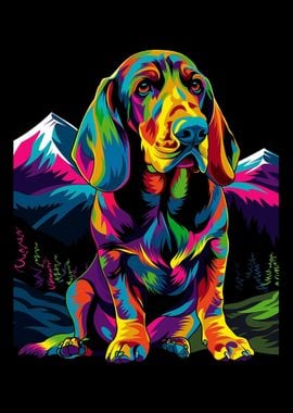 Coonhound Dog Mountain