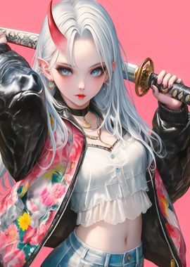 Oni Samurai Girl