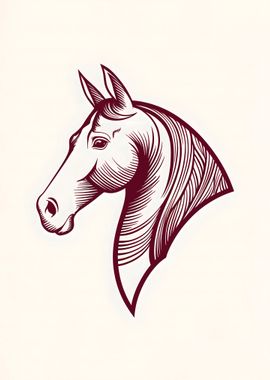 Horse Head Illustration