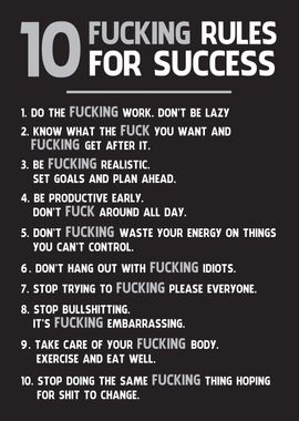 10 Rules For Success