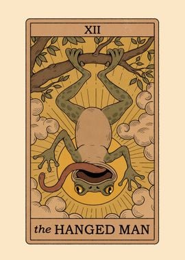 The Hanged Man Frogs Tarot