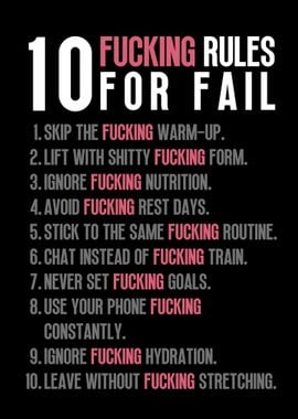 10 Rules For Fail