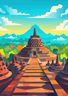 Borobudur Temple poster