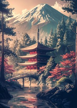 Retro Japanese Temple