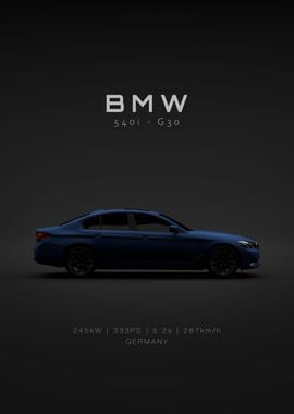 BMW 540i G30 Blue Spec