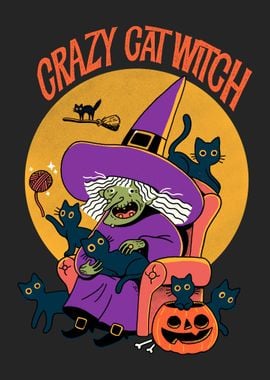 Crazy cat witch