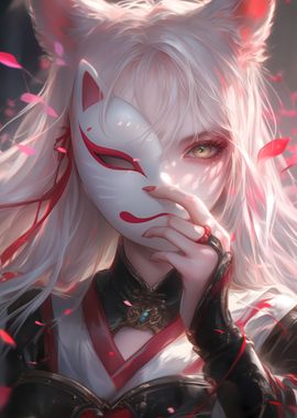 Kitsune Mask Anime Girl