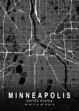 Minneapolis Dark Map