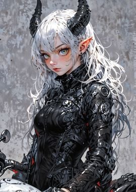 White-Haired Demon Girl