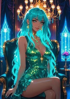 Emerald Anime Girl Sexy