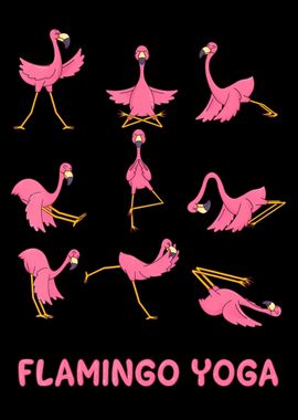 Flamingo Yoga Illustration