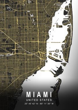 Miami Silver Map