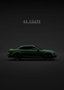 Green Audi A5 Coupe 2020