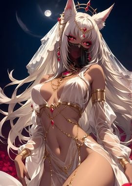 White-Haired Anime Woman