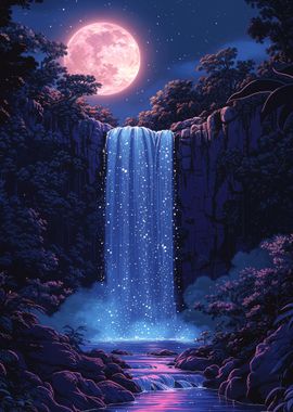 Night Waterfall